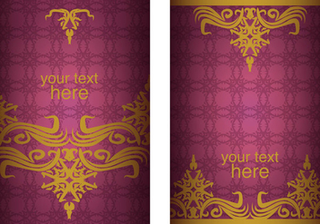 Vintage Greeting Cards with Swirls and Floral Motifs - бесплатный vector #326751